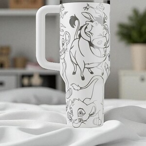 Lion King Stanley Tumbler – Gegraveerde Disney-beker – Aangepast cadeau – 14oz 20oz 30oz 40oz afbeelding 6