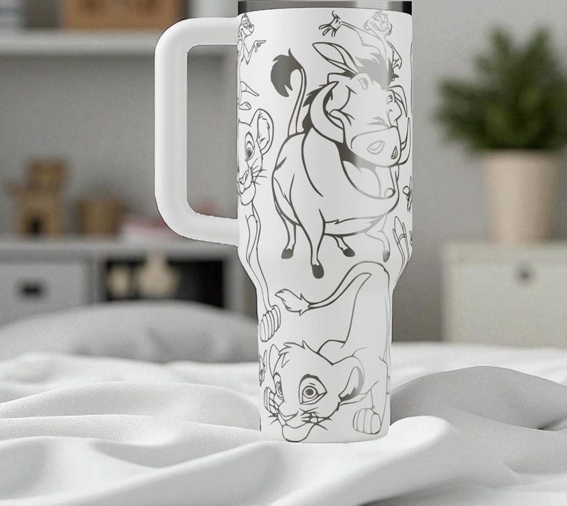Lion King Stanley Tumbler – Gegraveerde Disney-beker – Aangepast cadeau – 14oz 20oz 30oz 40oz afbeelding 6