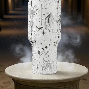 Velaris Stanley Tumbler – Engraved City of Starlight Design – Fantasy Laser Engraved Cup – 14oz 20oz 30oz 40oz image 10