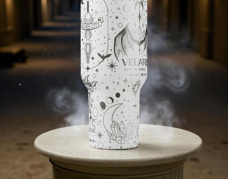 Velaris Stanley Tumbler – Engraved City of Starlight Design – Fantasy Laser Engraved Cup – 14oz 20oz 30oz 40oz image 10