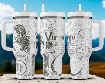 Custom Virgo Zodiac Tumbler – Personalized Engraved Maiden Cup | Birthday Gift for Astrology Lovers, August & September