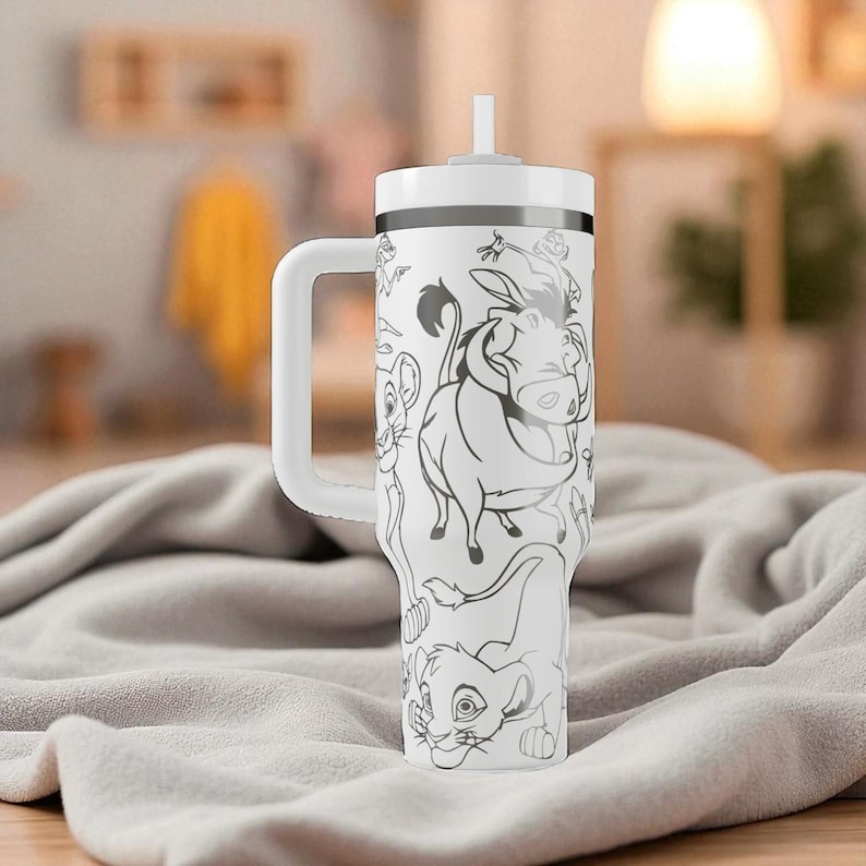 Lion King Stanley Tumbler – Gegraveerde Disney-beker – Aangepast cadeau – 14oz 20oz 30oz 40oz afbeelding 9