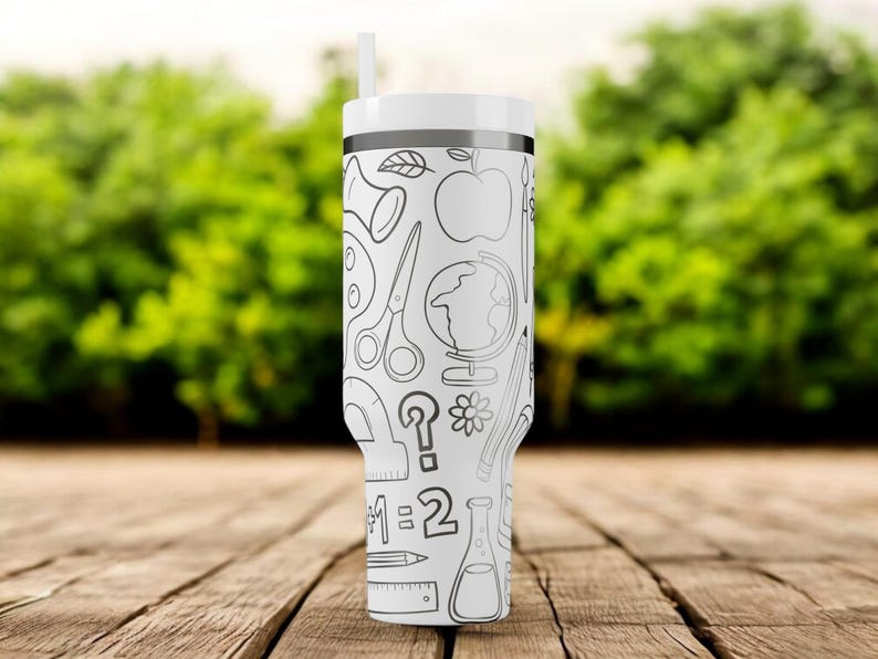 Teacher Appreciation Stanley Tumbler – Custom Flip Straw Cup with Name, Gift for Teacher, End of Year Teacher Gift, Back to School Mug image 9