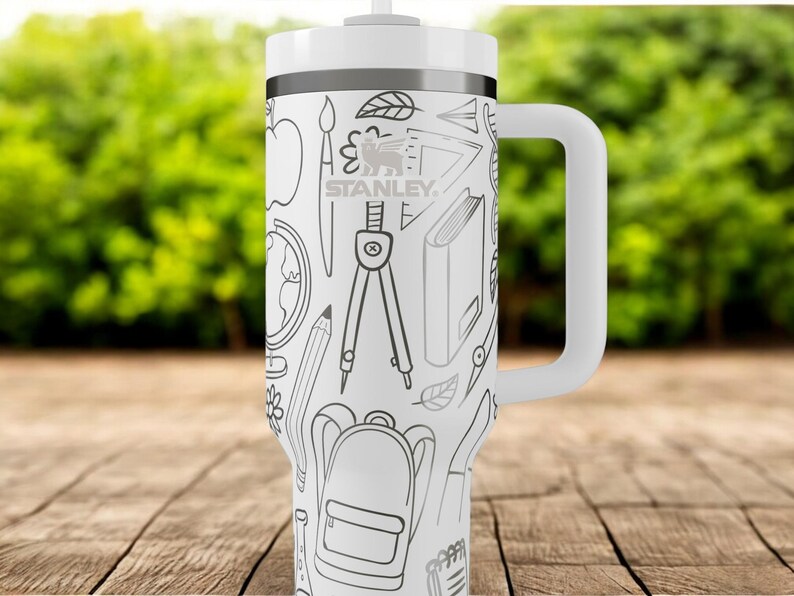 Teacher Appreciation Stanley Tumbler – Custom Flip Straw Cup with Name, Gift for Teacher, End of Year Teacher Gift, Back to School Mug image 7