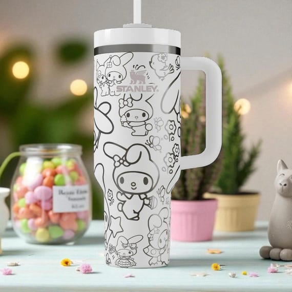 My Melody Engraved Stanley Tumbler – Cute Sanrio Bunny Cup