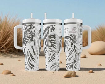 【期間限定セール】スタンプセット フェリシモ他 87個セット Engraved Zebra Stanley Tumbler – Safari Animal Cup, Wild Nature