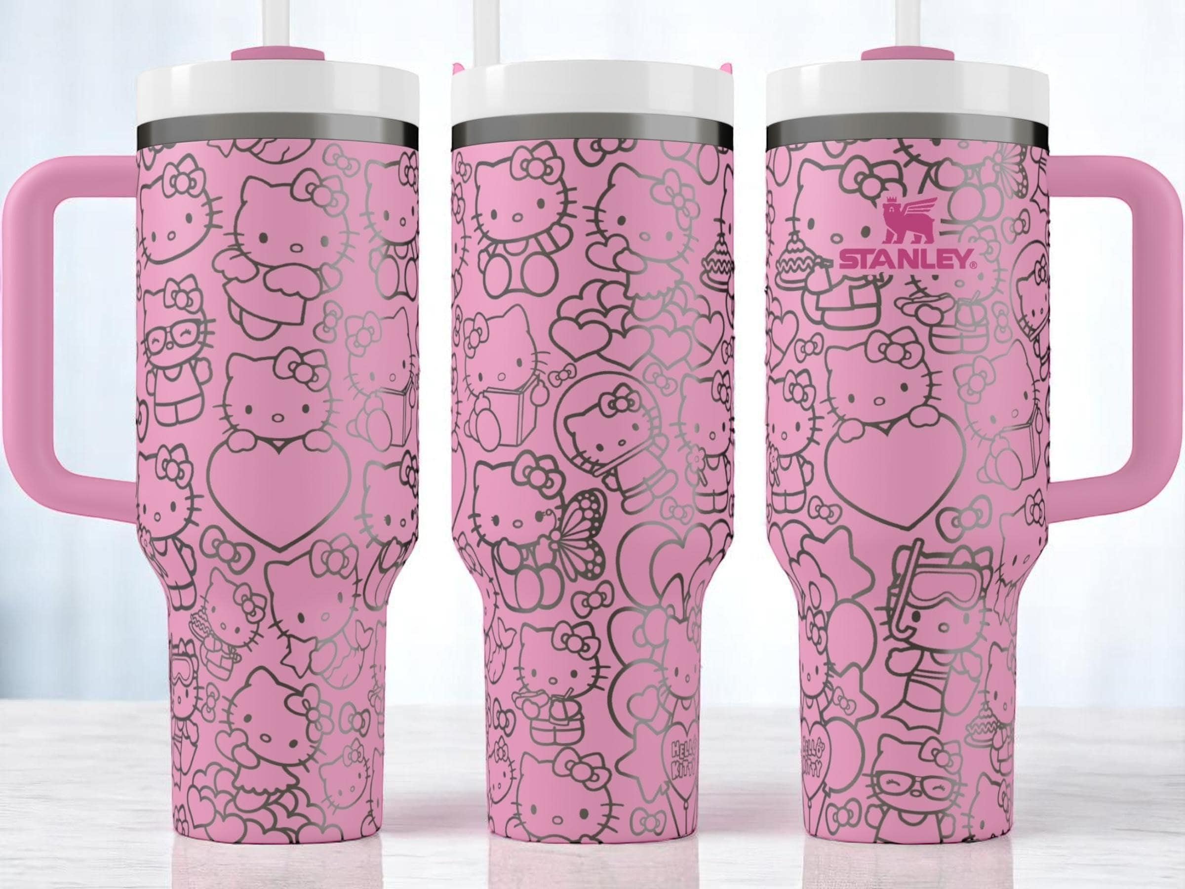 Hello kittys tumbler stanley - Etsy 日本