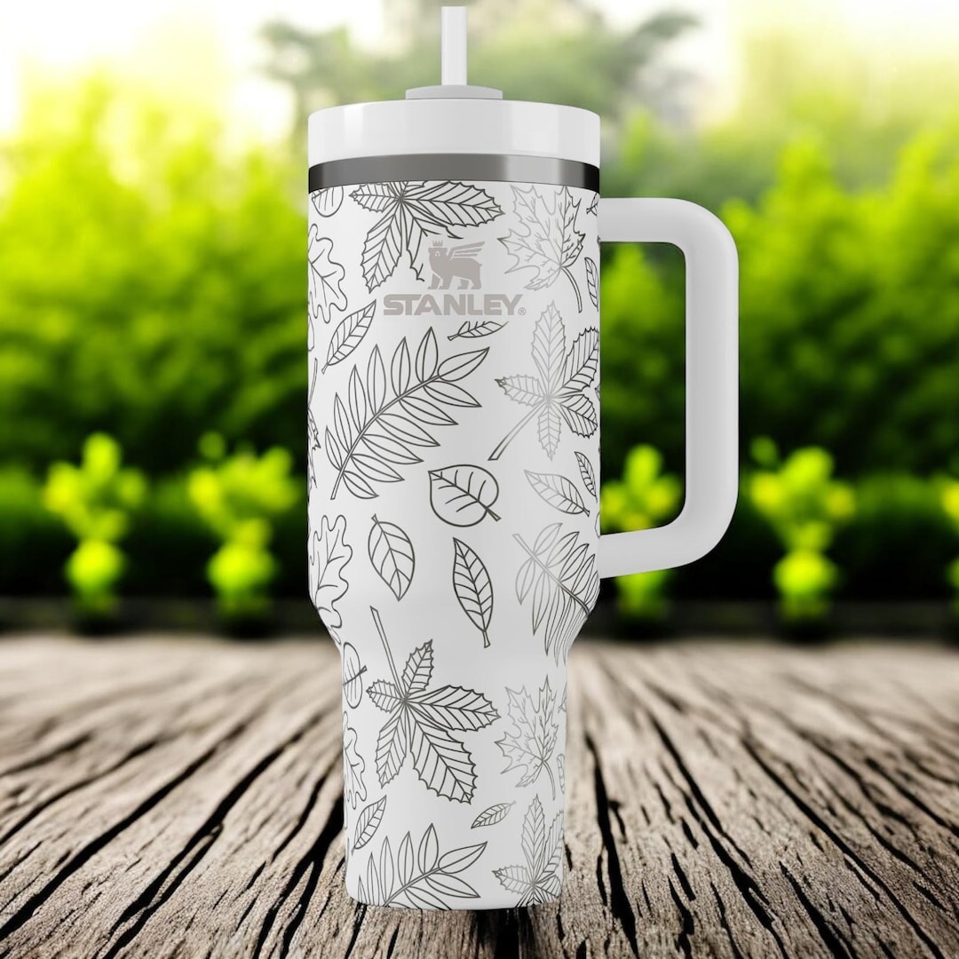 Fall Leaf Stanley Tumbler – 40oz Engraved Autumn Cup With Flip