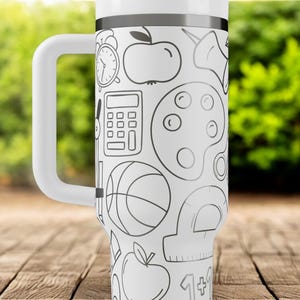 Teacher Appreciation Stanley Tumbler – Custom Flip Straw Cup with Name, Gift for Teacher, End of Year Teacher Gift, Back to School Mug image 6