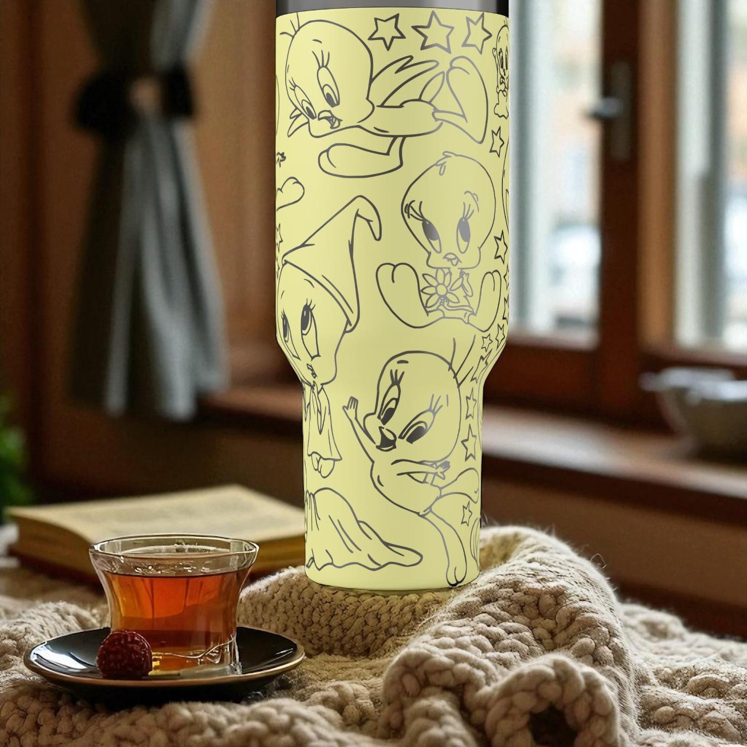 トゥイーティー スタンレー タンブラー – かわいい漫画の黄色い鳥の