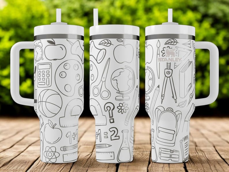 Teacher Appreciation Stanley Tumbler – Custom Flip Straw Cup with Name, Gift for Teacher, End of Year Teacher Gift, Back to School Mug image 5
