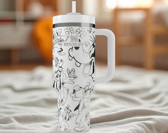 Vaso de Goofy Stanley – Taza con dibujo animado grabado – Regalo personalizado de Disney – 14 oz, 20 oz, 30 oz, 40 oz
