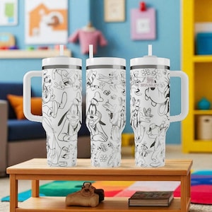 Goofy Stanley Tumbler – Engraved Cartoon Cup – Custom Disney Gift – 14oz 20oz 30oz 40oz image 7