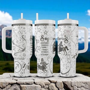 Custom Sagittarius Zodiac Tumbler – Personalized Engraved Archer Cup | Birthday Gift for Astrology Lovers, November & December Birthday