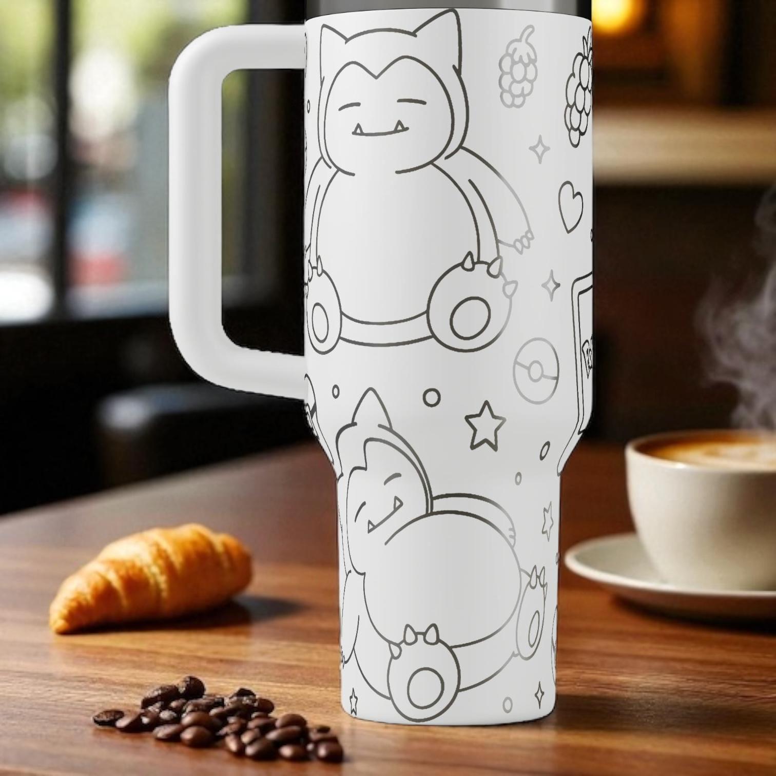 旅行用家電 poke take S Snorlax Stanley Tumbler – Cute Engraved Pokémon Cup – Personalized