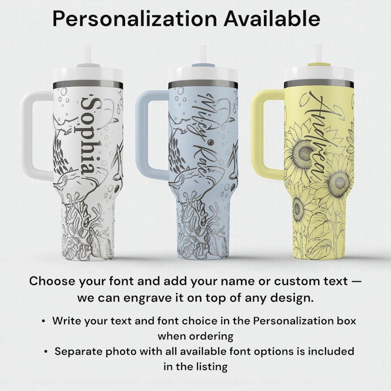 Erdbeerbecher mit Strohhalm – Gravierter Stanley Cup, 30 oz (ca. 890 ml) oder 40 oz (ca. 1190 ml), personalisierter Fruchtbecher als Geschenk für sie, süßer Sommerbecher mit Namen Bild 4