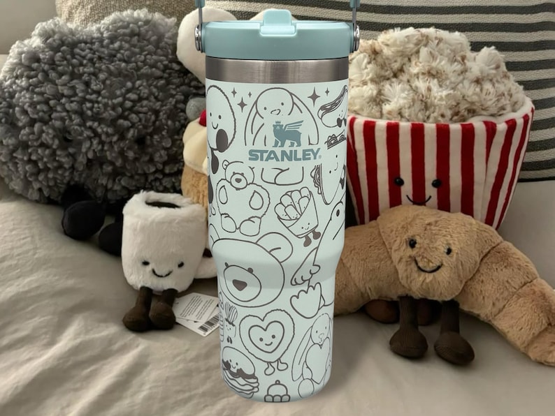 Jellycat-Inspired Bunny Tumbler – Soft Plush Aesthetic Flip Straw Cup, Pastel Travel Mug, Cozy Gift for Bunny Lovers, Fuzzy Drinkware image 6