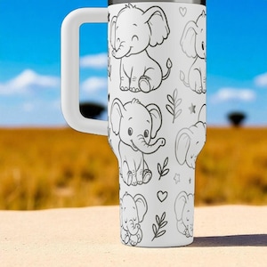 Kubek Stanley Elephant Tumbler – uroczy kubek z grawerowanym laserowo słoniątkiem (14 uncji, 20 uncji, 30 uncji, 40 uncji) zdjęcie 7