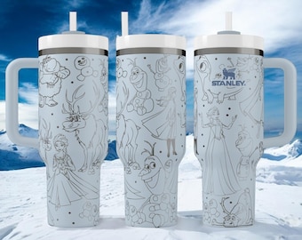 Ice Queen Tumbler With Straw – Engraved Blue Snowflake Cup, Personalized Gift for Her, 30oz 40oz Frosted Mug for Kids & Fans