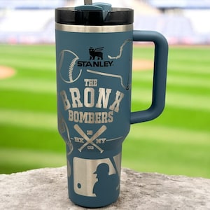Custom Stanley Tumbler | Yankees-Themed Design | Insulated Mug for Baseball Fans