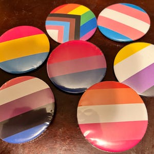 Pride Button Pins 2.25&quot;
