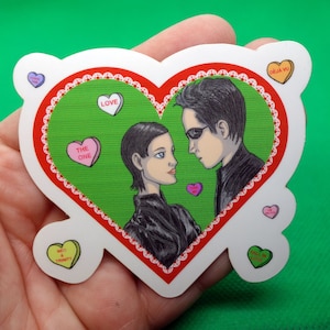 Matrix Valentine Sticker &quot;The One&quot; Neo Trinity Love