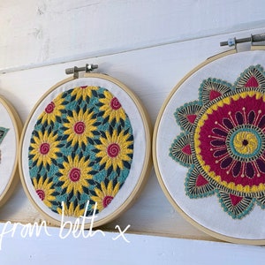 DIY Embroidery Craft Kit. Beginner friendly. Choose from Starflower, Sunflowers, Doodle Daisy or Radiance image 5