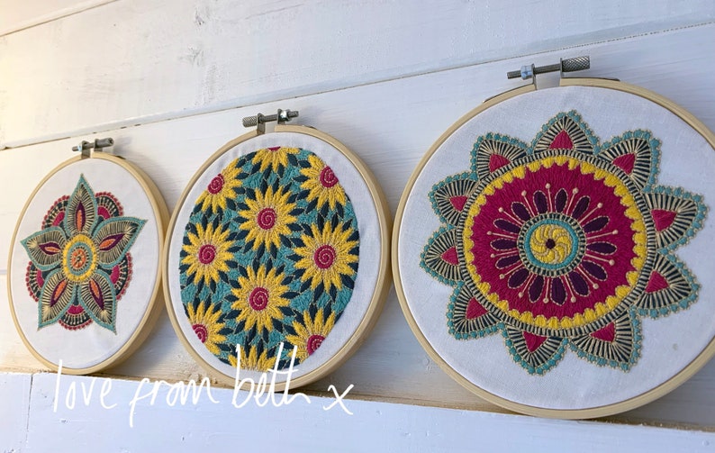 DIY Embroidery Craft Kit. Beginner friendly. Choose from Starflower, Sunflowers, Doodle Daisy or Radiance image 5