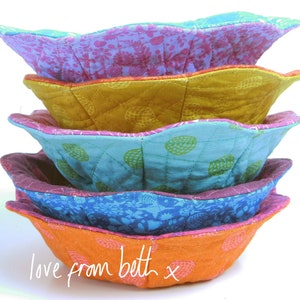 Reversible Trinket Bowls Sewing Pattern