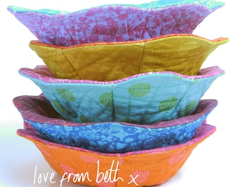 Reversible Trinket Bowls Sewing Pattern