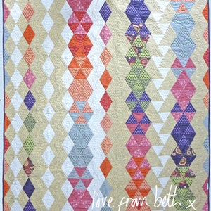 Diamond Trails quilt PDF sewing pattern