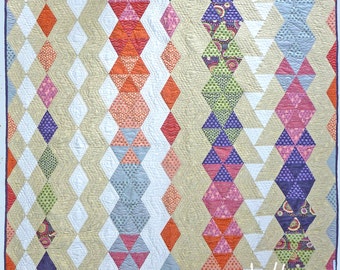 Diamond Trails quilt PDF sewing pattern