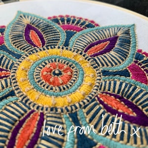 DIY Embroidery Craft Kit. Beginner friendly. Choose from Starflower, Sunflowers, Doodle Daisy or Radiance Starflower