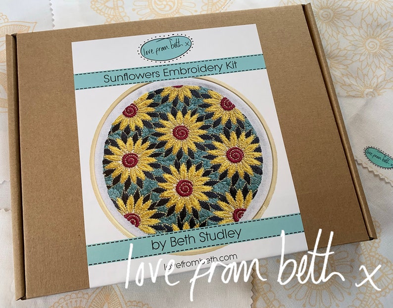 DIY Embroidery Craft Kit. Beginner friendly. Choose from Starflower, Sunflowers, Doodle Daisy or Radiance image 7