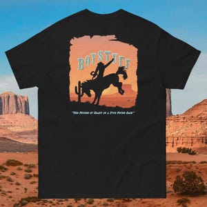 Western Style Bucking Bronco Shirt. Vintage Cowboy Design