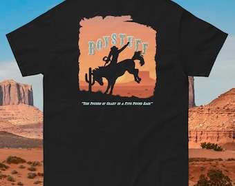 Western Style Bucking Bronco Shirt. Vintage Cowboy Design