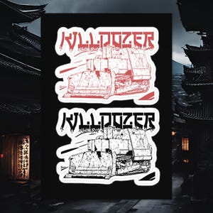 Killdozer stickers. Japanese style killdozer sticker sheet