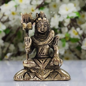 シヴァ神　銅像　インテリア 樹脂製シヴァ神 25 CM 像、アディヨギ シヴァ神像、シヴァ神置物