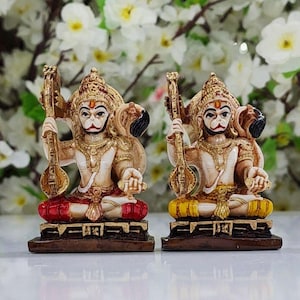 Small Hanuman Statue for Temple Hanuman ji Idol Hindu God Statue Monkey God Statue Hanuman Figurine Lord Hanuman Murti for Mandir Decor