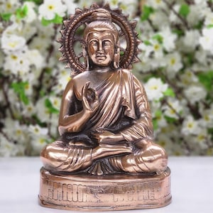 Lord Buddha Statue for Outdoor Indoor Decor Buddha Idol Buddhist Deity Bronze Buddha Figure Temple Altar Yoga Studio Meditation Room Decor