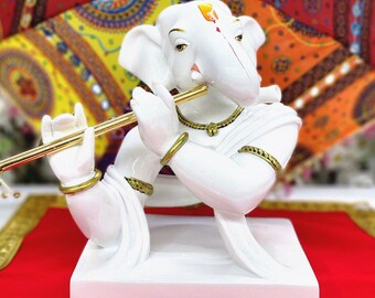 ガネーシャ像 12.5インチ ガネーシャ神彫刻、カラフルな大きな