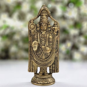 Tirupati Balaji Statue Lord Balaji Idol for New Home, Vishnu Avtar Figurine Shree Venkateswara for Temple Mandir Decor Incarnation of Vishnu