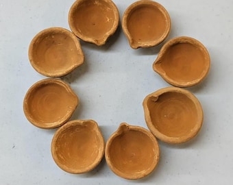 Handmade Terracotta Diyas: Diwali Oil Lamps, Indian Festive Decor