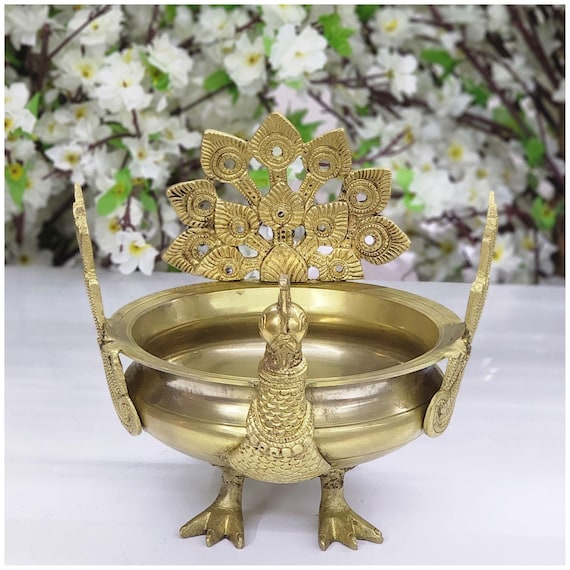 木製孔雀 インド製 置物 インテリア 装飾品 木のオブジェ 孔雀 (木製