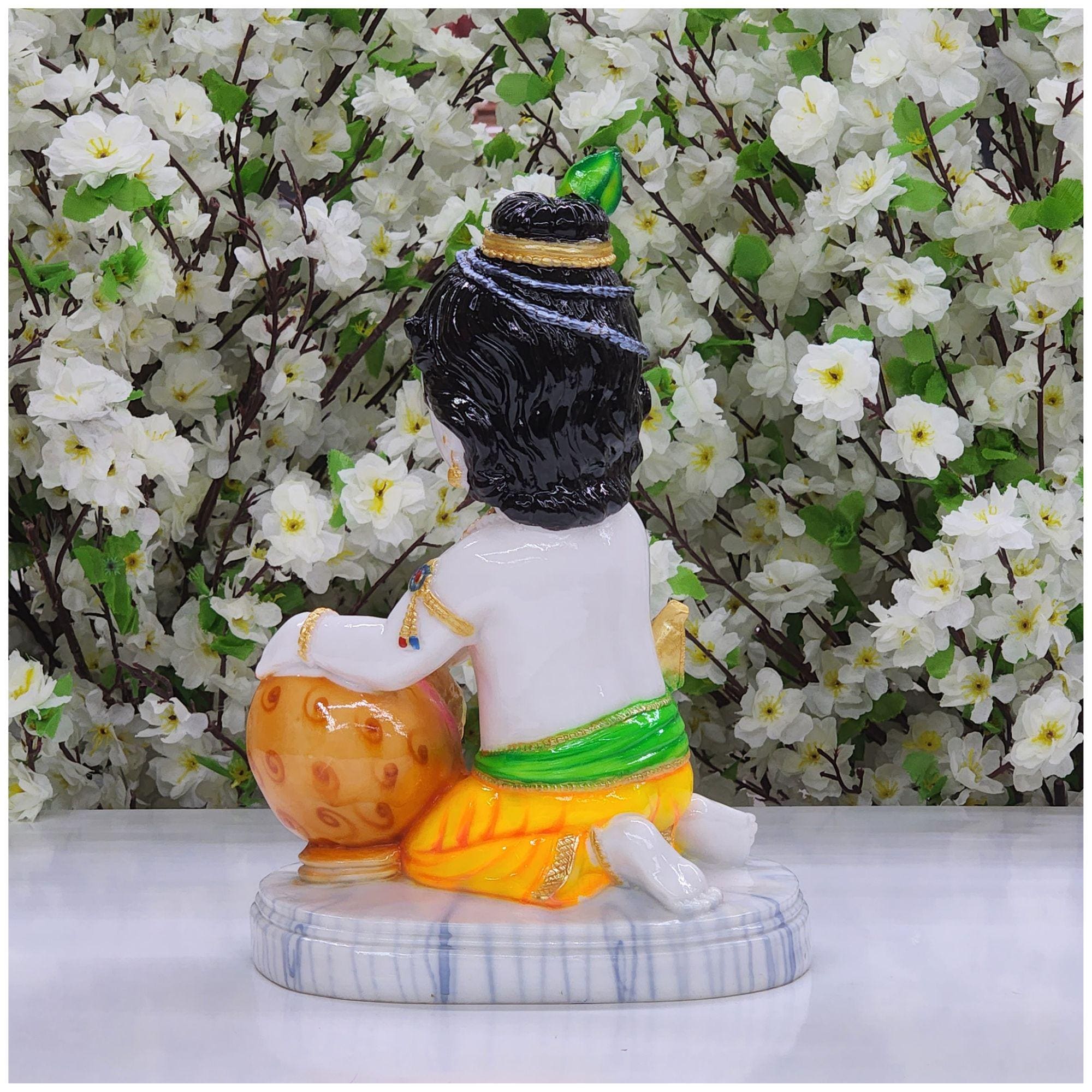 Baby Krishna Statue: Resin Bal Gopal Idol, Hindu Mandir Decor - Etsy
