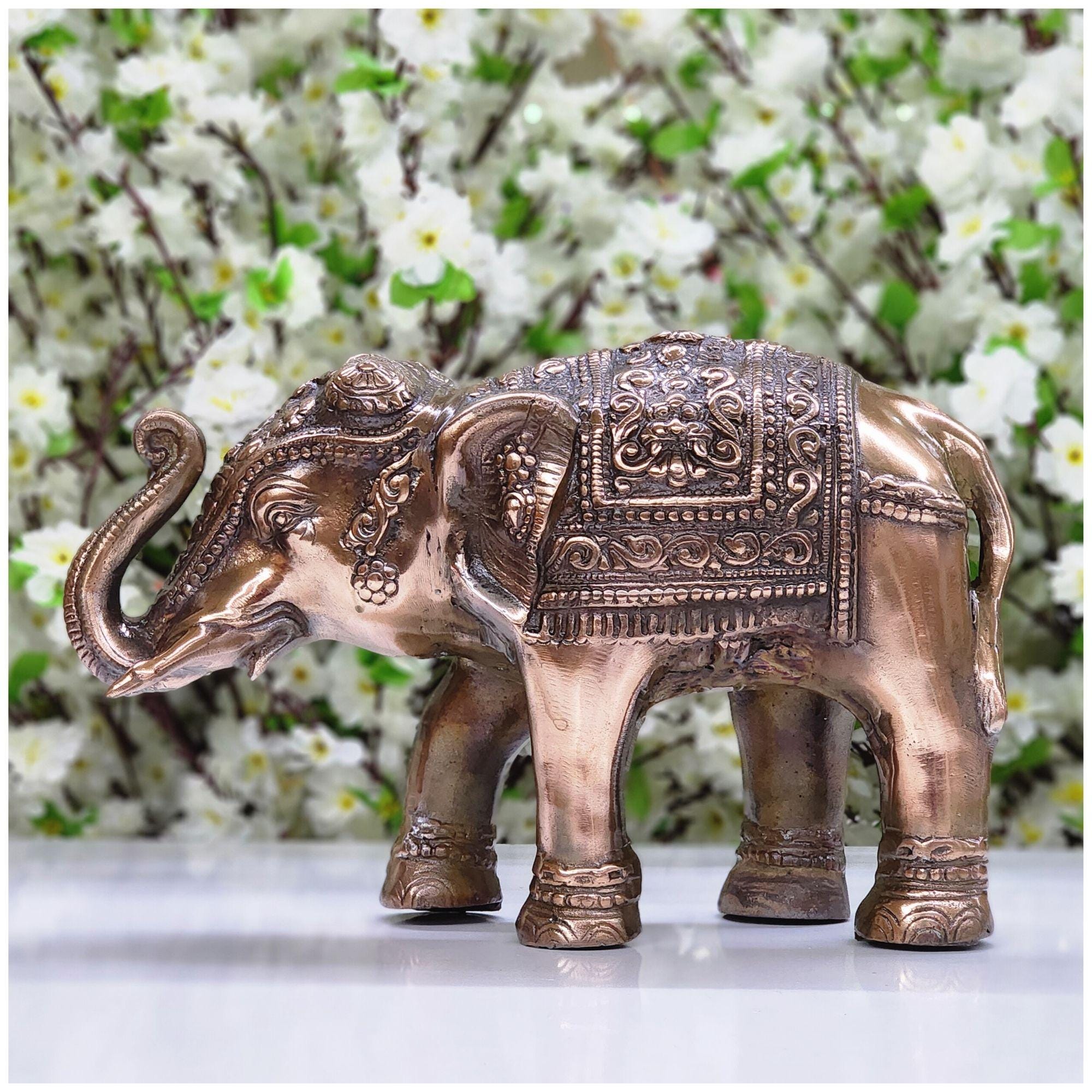 ブロンズ彫刻 象 ブロンズ製象の像 – ヒンドゥー教美術装飾品、高さ9.25インチ - Etsy 日本