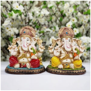 Lord Ganesha Statue Big Ganesha Idol for Temple Ganpati Murti Elephant God Statue Housewarming Gift Ganesha Sculpture Good Luck God for Gift