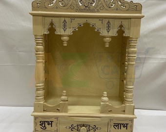 Templo Pooja Mandir de madera hecho a mano, templo doméstico indio, Puja Ghar