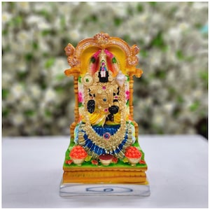 Tirupati Balaji Statue Shree Venkateswara Idol Incarnation of Vishnu Srinivasa Statue Balaji Sculpture Hindu God Figure for Mandir Decor