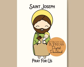 Saint Joseph Greeting Card Digital Download